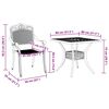 vidaXL Havebord s&aelig;t 5 pcs Sort Gustt aluminium