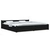 vidaXL sengeramme med skuffer 200x200 cm sort