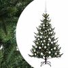 vidaXL Kunstigt juletr&aelig; med julekugle 120 cm 150 LED'er Varm hvid