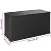 vidaXL udendørs opbevaringkasse 120x56x63 cm polyrattan antracitgrå