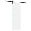 vidaXL Skyded&oslash;r ORKDAL Hvid og sort 83 x 232 cm Massivt fyrretr&aelig;