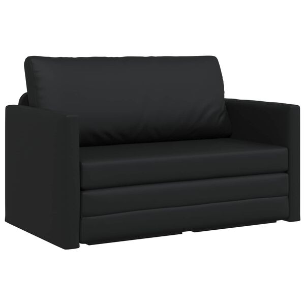 vidaXL Sovesofa 110cm Sort Kunstl&aelig;der
