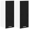 vidaXL H&aelig;ngeskab 2 pcs Sort Eg og Hvid 30 x 31 x 80 cm Konstrueret tr&aelig;