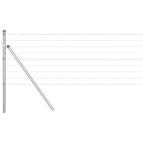 vidaXL Hegn med post S&oslash;lv 0,6 x 25 m St&aring;l og PVC