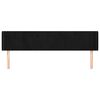 vidaXL sengegavl med kanter 183x16x78/88 cm fl&oslash;jl sort