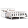 vidaXL sengeramme uden madras 140x190 cm massivt fyrretr&aelig; hvid
