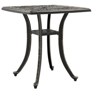 vidaXL havebord 53x53x53 cm st&oslash;bt aluminium bronzefarvet