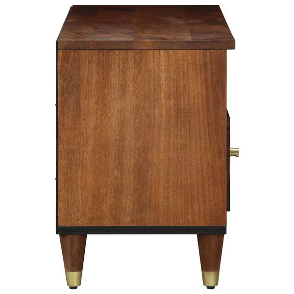 vidaXL TV-skab med hylde Honningbrun 100 x 33 x 46 cm Massivt mangotræ