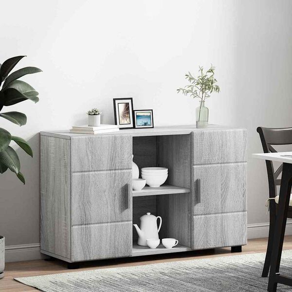vidaXL Sideboard Gr&aring; Sonoma 88,5 x 30,5 x 55,5 cm Konstrueret tr&aelig;
