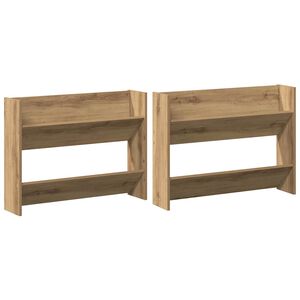 vidaXL Sko skab 2 pcs Artisan Egetr&aelig; 85 x 18 x 90 cm Konstrueret tr&aelig;