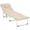 vidaXL foldbar liggestol stof beige