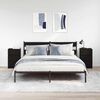 vidaXL sengeborde med 3 skuffer 2 stk. 39x35x65 cm sort
