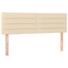 vidaXL kontinentalseng med madras 140x190 cm stof cremefarvet