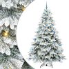 vidaXL Kunstigt juletr&aelig; med 300 LED'er Hvid 210 cm PE og PVC