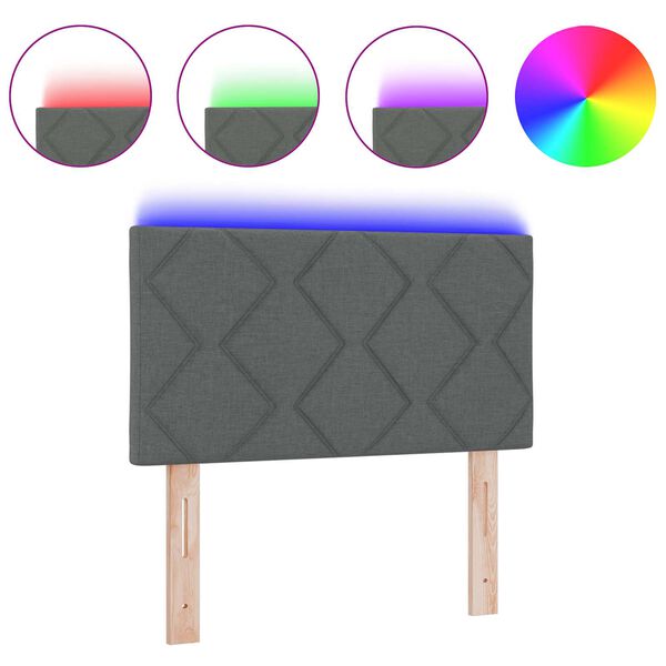 vidaXL Hovedg&aelig;rde Gr&aring; 80 cm Stof