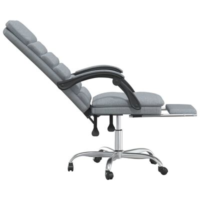 vidaXL kontorstol med massagefunktion stof lysegrå