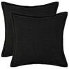 vidaXL Pudebetr&aelig;k 2 pcs HOUTEN Sort 70 x 70 cm Boucl&eacute;