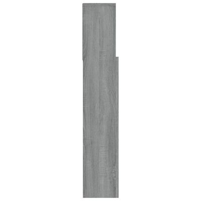 vidaXL sengegavl med opbevaring 120x19x103,5 cm grå sonoma-eg