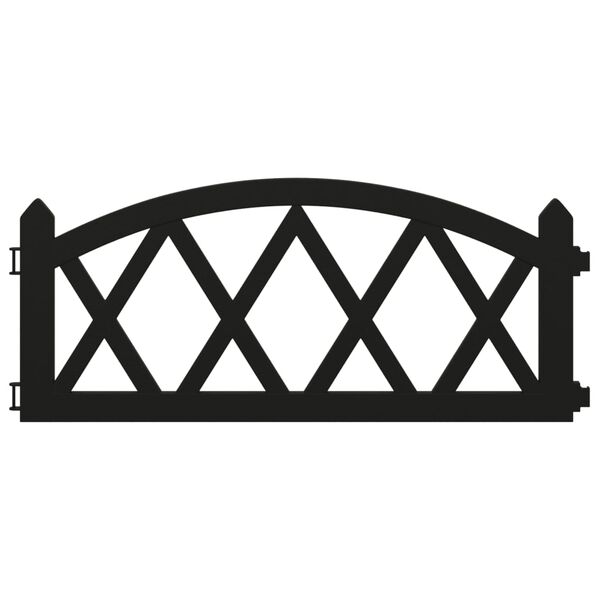 vidaXL gr&aelig;skanter 17 stk. 10 m PP sort