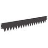 vidaXL Pl&aelig;nekant 20 pcs 103 x 15 cm metal Sort