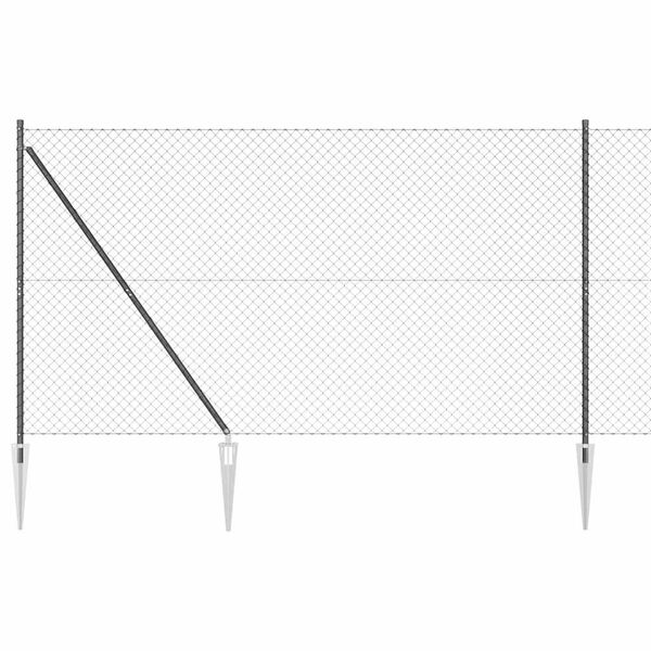 vidaXL Hegnsp&aelig;l Gr&aring; 10 x 1,6 m (40 x 40 mm mesh) St&aring;l og PVC