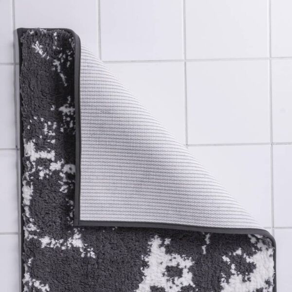 RIDDER bademåtte Marmor 90 x 60 cm gråhvid