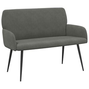 vidaXL 2-personers sofa med metalben 2-personers M&oslash;rkegr&aring; Velourstof