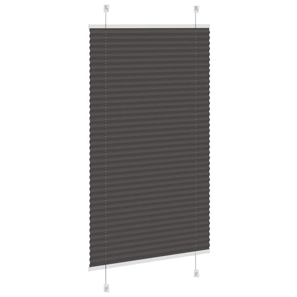 vidaXL Pliss&eacute;gardin Sort 70x100 cm Stofbredde 69,4 cm Polyester