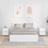 vidaXL Sengeborde 2 pcs Hvid 30,5 x 30 x 43 cm Konstrueret træ