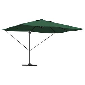 vidaXL Parasol 352 x 251 x 265 cm Polyester og Aluminium Gr&oslash;n