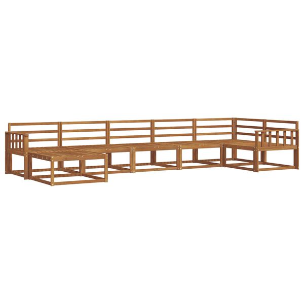 vidaXL Udend&oslash;rs sofagruppe 7 pcs Naturfarvet Massivt Akacietr&aelig;