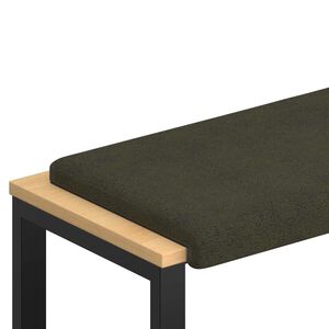 vidaXL B&aelig;nkpude Faux suedestof Army Gr&oslash;n Dybde 35 cm
