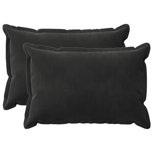 vidaXL Pude med pude HOUTEN 2 stk. Sort Fl&oslash;jl