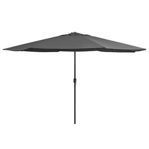 vidaXL parasol 390 cm metalstang antracitgr&aring;