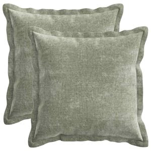 vidaXL Pudebetr&aelig;k 2 stk. HOUTEN Gr&oslash;n 30 x 30 cm Chenille Stof