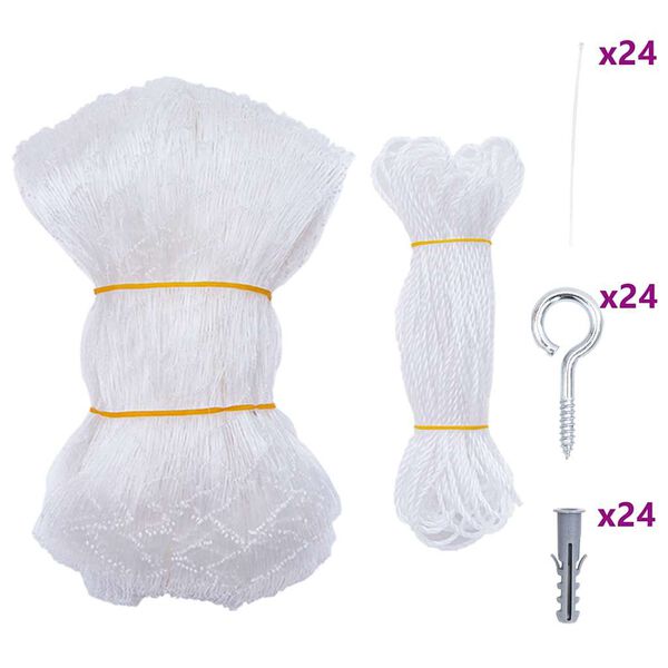 vidaXL kattenet 12x3 m nylon transparent