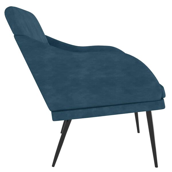 vidaXL b&aelig;nk 110x76x80 cm velour bl&aring;