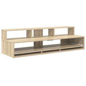 vidaXL Studiobord Sonoma-eg 130 x 42,5 x 36 cm Konstrueret tr&aelig;