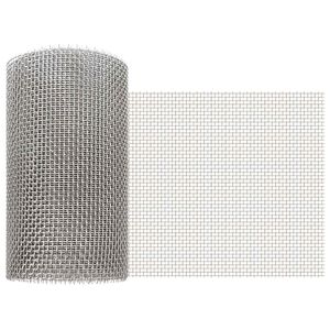 vidaXL Netsk&aelig;rm 20 x 500 cm 6 Mesh Rustfrit st&aring;l 201 S&oslash;lv