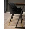 Venture Home spisebordsstole 2 stk. Velvet velour sort og messingfarve