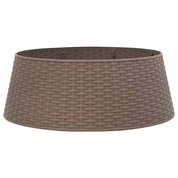 vidaXL skjuler til juletræsfod Ø65x23 cm plast brun