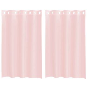vidaXL voile-gardiner med &oslash;skner 2 stk. 140x175 cm lyser&oslash;d