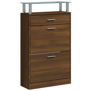 vidaXL skoskab 63x24x104 cm konstrueret tr&aelig; brun egetr&aelig;sfarve