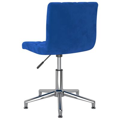 vidaXL drejelig kontorstol fløjl blå