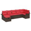 vidaXL Havesofa S&aelig;t 7 stk. Poly rattan