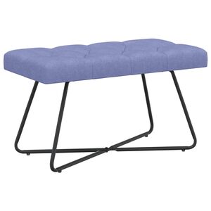 vidaXL B&aelig;nk med knap tufting Jeans bl&aring; 80 x 40 x 46 cm Stof