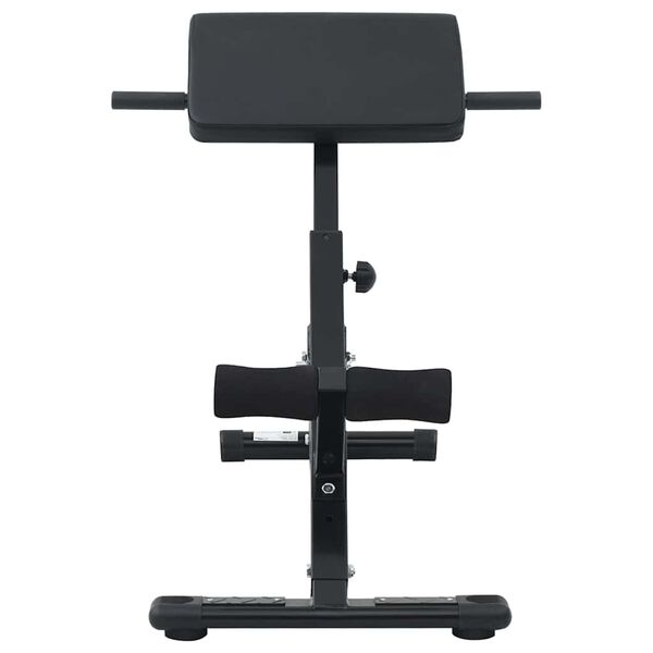 vidaXL Hyperextension b&aelig;nk Sort 100.5 x 70 x 78 cm Pulverlakeret st&aring;l