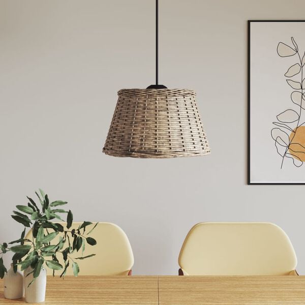 vidaXL lampesk&aelig;rm til loftlampe &Oslash;50x30 cm flet brun
