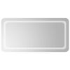 vidaXL LED badev&aelig;relsesspejl Transparent 100 x 50 cm h&aelig;rdet glas
