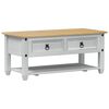 vidaXL Sofabord Hvid 100 x 48 x 45 cm Massivt fyrretr&aelig;